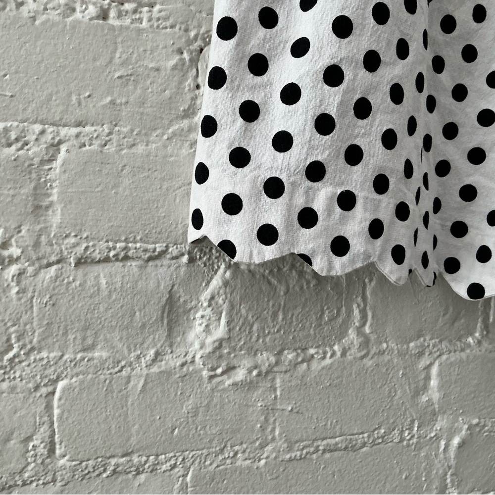 Aaron & Amber Womens White Black Polka Dot High Waist Shorts Cotton Beach Size L - Picture 7 of 12